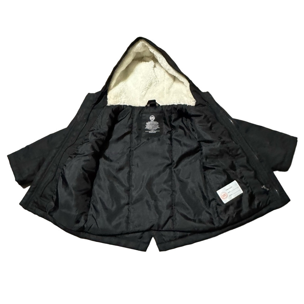 Wonder Nation Black Hooded Puffer Jacket Double Zipper Polyester Size 2t - Picture 7 of 11